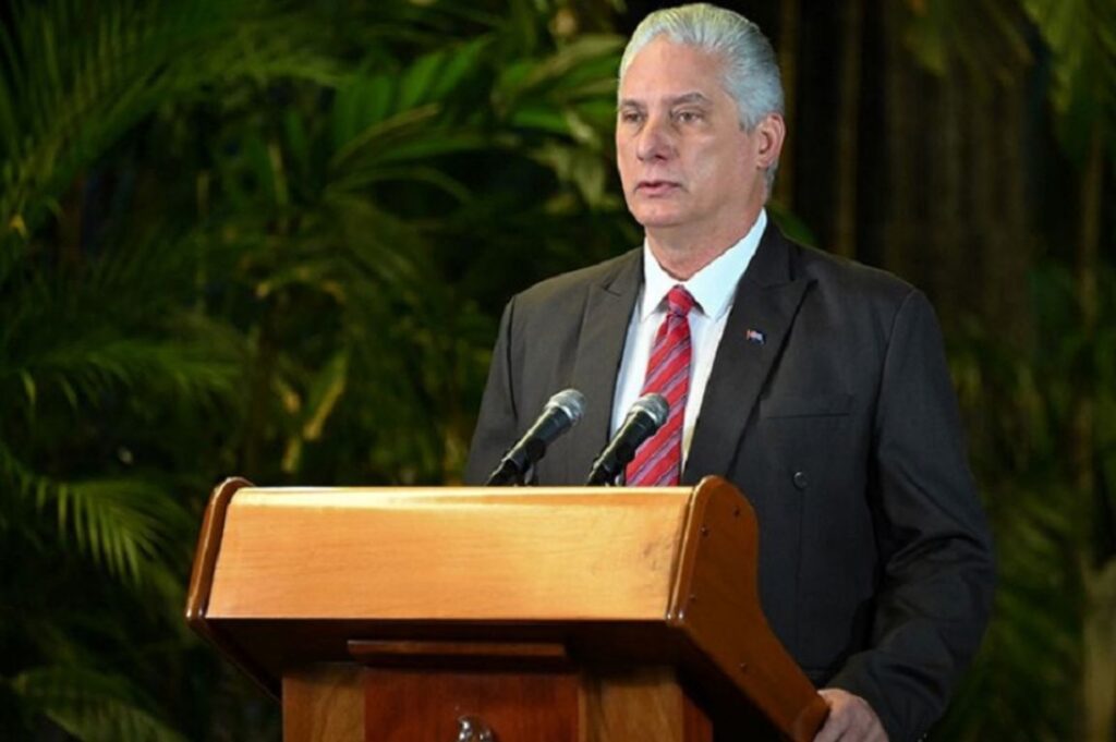 Miguel Díaz-Canel, presidente de Cuba, en la Conferencia Regional de la FAO